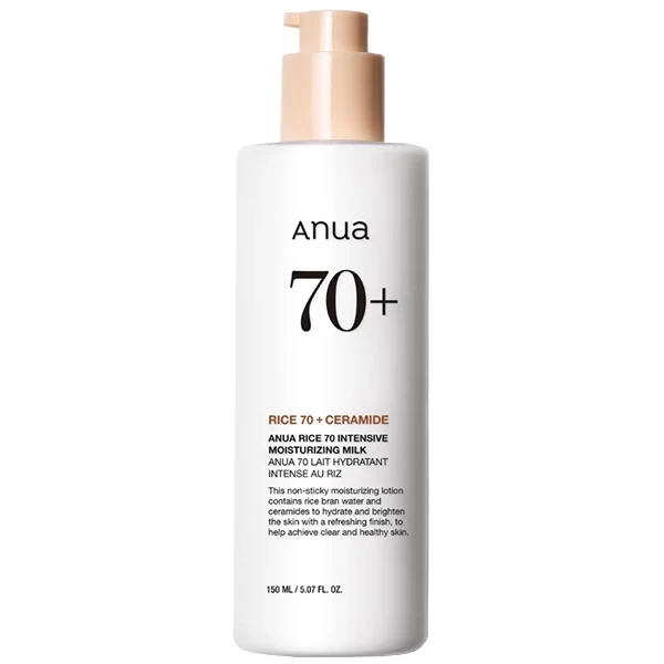 Loção Facial Anua Rice 70+ Ceramide Intensive Mosturizing Milk 150 ml