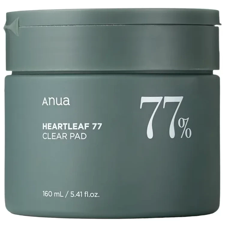 Almofadas Tônicas Anua Heartleaf 77% Clear Pad de 70 Unidades