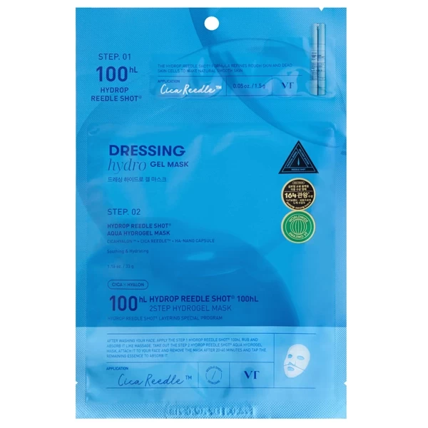 Máscara Facial VT Cosmetics Hidrop Reedle Shot 100hL 2 Step Mask